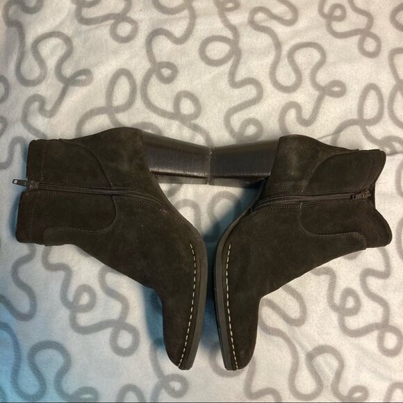 PLDM for PALLADIUM Sz EU 39 Suede Leather Booties Stacked Heels - Picture 7 of 12